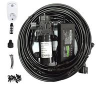 UZAMIRLEX Sistema de Riego Misting Cooling System, Kit de enfriamiento por nebulización for Exteriores, Bomba de latón, Sensor de nebulización, riego por microgoteo, Varios tamaños(12m/39.3ft)