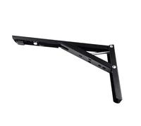 UZAMIRLEX Soportes de estantería Plegables, Soportes Triangulares Plegables for estantes de Pared, Varios tamaños, Negros, for Banco de Trabajo y hogar.(10inch)