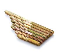 UZAMIRLEX Tornillos de Doble Extremo, Double Headed Self Tapping Hanger Bolts M8 M10 60-120mm Carbon Steel Pack of 50 Pcs(M10x60mm)