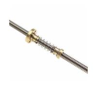 UZAMIRLEX Varilla roscada con Tuerca de Cobre, Tornillo y Tuerca T8 de 8 mm, Paso de 2 mm, Avance de 4 mm, Acero Inoxidable, Varios tamaños for Impresora 3D(100mm)