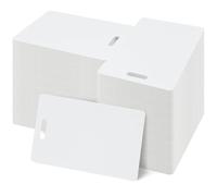 Uzant Paquete de 1000 tarjetas de PVC blanco con ranura vertical en el lado corto, CR80 de 30 mil tamaño estándar de tarjeta de crédito, tarjetas de plástico en blanco para tarjetas de identificación