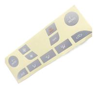 UZIAH Compatible con Ford Focus 1999-2005 Aire Acondicionado AC Control de Clima Desgastado Peeling Botón Reparación Calcomanías Pegatinas PVC 2 Piezas (Color : Silver)