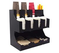 UZIAH Dispensador De Vasos De Papel, Organizador De Tapa De Taza De Café Desechable Con Compartimentos, Almacenamiento De Portavasos Vertical Para Cafe Wedding Party Buffet,B