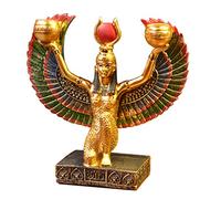 Uziqueif ISIS Diosa Egipcia Arrodillada - Decoración de Egipto, Adorno Escultura de la Belleza, Dios de la Tierra - Oro