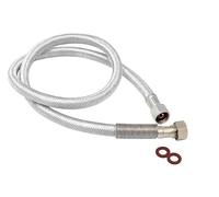 UZMAN Manguera de ducha Gastro de 130 cm con protección especial contra torceduras, conexiones estándar de 1/2", incluye juntas, manguera de repuesto para cocina y gastronomía (130 cm)