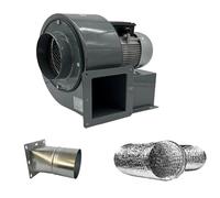 UZMAN Radialgebläse OB200M + 4 esquinas redondeadas brida y tubo de aluminio, ventilador de succión, ventilador radial, ventilador, ventilador de succión para la industria y el comercio y el hogar