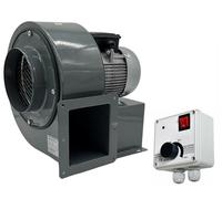 Uzman -Versand OBR-200M - Ventilador radial con regulador de velocidad industrial de 400 W, ventilador centrífugo radial