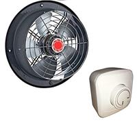 Uzman-Versand Pared ventilador 250mm, con 300 Watt Regulador de Velocidat Extractor axiales extractores aspiracion