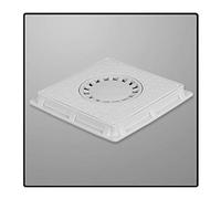 Uzman-Versand Tapa de pozo o alcantarilla con marco, de polipropileno, tapa de conducto de inspección, (30 x 30 cm)