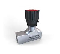 Uzman-Versand Válvula antirretorno del acelerador de 1/2", válvula de regulación de caudal, válvula de regulación hidráulica, válvula de regulación (aluminio, 1/2)