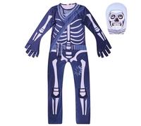 UZNIYTR Disfraz de esqueleto de Halloween de 125 cm, disfraz de esqueleto de Halloween, disfraz de esqueleto para niños, espeluznante zombi, Halloween, carnaval, disfraz para fiesta de Halloween