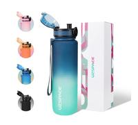 UZSPACE Botella Agua Deportiva,500ml/800ml/1000ml/1.5l, Tritan Botella Agua Sin BPA. Evitar Fugas de Agua y Ideal para el Ejercicio y los Deportes al Aire Libre