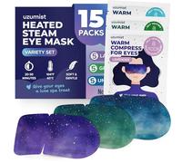 Uzumist Máscara de ojos de vapor para ojos secos, paquete de 15 unidades, paquete de varios aromas
