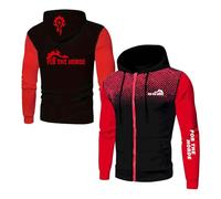 UZVKAVJP Chaqueta con Capucha Cómoda para Hombre Estampado The H.or.d.e Abrigos Deportivos Patchwork Ropa Deportiva Sudaderas De Manga Larga Prendas Abrigo-HongSe||x_l