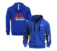 UZVKAVJP Sudadera con Capucha De Entrenamiento para Hombre SU.ZU.K.I Chaquetas De Primavera Y Otoño Camisetas De Manga Larga Sudadera con Capucha con Media-Blue||XXL