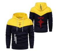 UZVKAVJP Sudadera con Capucha Estampada para Hombre F.u.ll.me.t.al Al.ch.e.mi.st Jersey Abrigo Informal Sudaderas De Primavera Y Otoño Prendas Vestir Camisetas-HuangSe||m