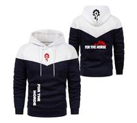 UZVKAVJP Sudadera con Capucha para Hombre Chaqueta Bloques De Color Fo.r The H.or.d.e Bolsillo Tipo Pulóver Camisetas Manga Larga Abrigos Deportivos Ropa Calle-BaiSe||XX_l