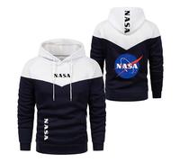 UZVKAVJP Sudadera con Capucha para Hombre Ropa De N.A.S.A Costuras Manga Larga Abrigo Activo Gráfico Bolsillos Sudaderas Informal Tops Chaqueta-BaiSe||l
