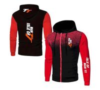 UZVKAVJP Sudadera con Capucha para Hombre Sudaderas Parches La I.s.l.e of M.a.n T..T Chaquetas Deportivas Ropa Deportiva Manga Larga Ligera Y Bolsillo Prendas-HongSe||XX_l