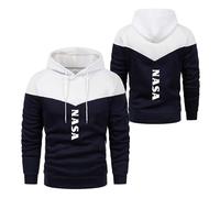 UZVKAVJP Sudadera con Capucha Y Costuras para Hombre Ropa De Calle Chaqueta Estampada N.A.S.A Jerséis Sudaderas Primavera Otoño Bolsillos Abrigo Manga Larga-BaiSe||x_l
