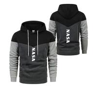 UZVKAVJP Sudadera con Capucha Y Costuras para Hombre Ropa De Calle Chaqueta Estampada N.A.S.A Jerséis Sudaderas Primavera Otoño Bolsillos Abrigo Manga Larga-HeiSe||m