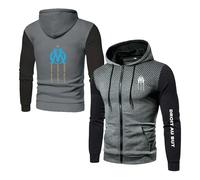 UZVKAVJP Sudadera con Capucha Y Cremallera para Hombre Chaqueta Estampado D.R.OI.T AU B.UT Manga Larga Primavera Otoño Ropa Deportiva Abrigos Ligeros-SHuiSe||XX_l