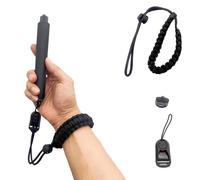 UZYXC 1 correa de mano para cámara con tornillo 1/4" D-Ring ajustable - Compatible con Insta 360 X3, selfies y grabaciones en movimiento, negro y rojo.