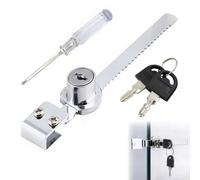 UZYXC 1 Set Cerradura Para Puerta De Vidrio Con Llave, Cerradura Para Terrario Puerta Corredera, Cerradura Para Vitrina Vivarium, Destornillador Incluido, De Acero Inoxidable, Para Vitrina, Terrario