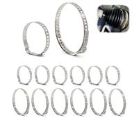 UZYXC 12 Piezas Juego de Abrazaderas de Fuelle de Transmisión para Eje de Acción, Kit de Bridas de 25-50mm y 50-120mm para Reparación de Junta Homocinética, Abrazadera Estanca para Manguito y Bomba