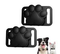 UZYXC 2 x Funda para AirTag de Apple para Collar de Mascotas, Carcasa Protectora Impermeable para Gatos y Perros, Soporte para Localizador GPS en Collar para Animales, Accesorio Rastreador