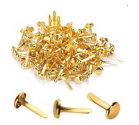 UZYXC 300 Piezas de Imperdibles Dorados/Clavos de Adorno - Clavos de Cabeza Redonda de Metal 8mm para Manualidades, Scrapbooking, Oficina, Escuela, Proyectos DIY