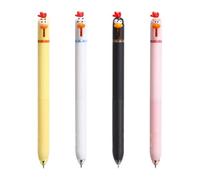 UZYXC 4 Bolígrafos Interactivos con Cabeza de Gallina, Presiona el Pico para Extender o Retraer la Punta, Divertido para Jugar y Escribir, Regalo Original Incluye Caja de Almacenamiento