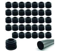 UZYXC 40 Tapones Redondos Negros para Tubos, Tapones para Tubos de Plástico de Alta Calidad, Tapones Laminados Protectores para Sillas, Sofás, Mesas, Estanterías, 20 Mm de Diámetro Exterior