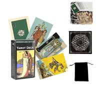 UZYXC 78 Cartas De Tarot Waite Set Para Principiantes Y Avanzados, Rider Tarot Cards Con Mantel Y Bolsa, Juegos De Cartas Para Fiestas, Adecuado Para Principiantes, Regalo Misterioso Para Amigo
