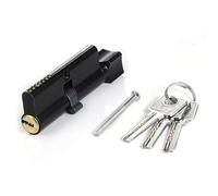 UZYXC Cilindro de Cerradura para Puerta 30/30 con 3 Llaves, Cilindro de Perfil Europeo con 7 Pines de Seguridad para Puertas Interiores y Puertas de Entrada, Latón Cromado Antirrobo