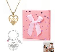 UZYXC Collar y Llavero para Mamá "La Mejor Mamá del Mundo" - Regalo Original para Madres, Día de la Madre, Cumpleaños, Navidad
