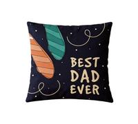 UZYXC Funda de Cojín Mejor Papá del Mundo 45x45cm - Regalo de Doble Cara para Papá en Cumpleaños, Navidad, Día del Padre, Cojín Decorativo para Sala de Estar, Sofá