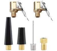 UZYXC Juego de adaptadores para inflador 6 en 1 con adaptador de bomba fácil - Adaptador de válvula francesa y de bicicleta/coche para agujas de inflador de balón, multifuncional