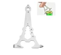 UZYXC Llavero Multiusos 8-en-1 de Metal, Abrebotellas, Destornilladores y 5 Llaves Allen (4,5,6,8,10 mm), Herramienta de Bolsillo con Diseño de Emblema Arquitectónico