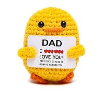 UZYXC Mini Pato Amarillo Regalo para Papá - Muñeco Pocket Hug como Regalo para Padre en Cumpleaños, Navidad, Año Nuevo, Pascua, Día del Padre de Hija o Hijo - Gesto Emocional