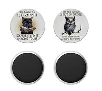 UZYXC Set de 2 Imanes Divertidos Para Nevera - Regalos Universitarios Encantadores Imanes Con Forma de Gatos Y Búhos Para Ratones de Biblioteca - Divertidos Regalos Para Compañeros de Clase