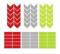 UZYXC Set de 60 Pegatinas Reflectantes & Cinta Reflectante - Reflectantes Autoadhesivos en 2 Formas y 3 Colores para Bicicleta, Casco, Carrito, Moto, Coche, Scooter