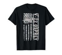 V-22 Osprey Bandera Americana Helicóptero Militar Camo V22 Camiseta