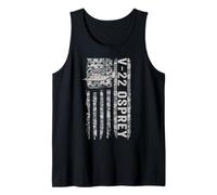 V-22 Osprey Bandera Americana Helicóptero Militar Camo V22 Camiseta sin Mangas