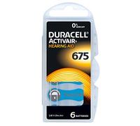 V 675 6-BL (PR44/DA675) Duracell Pilas de Botón para Aparatos Auditivos Zinc-Aire V675