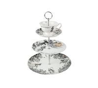 V&A Base para Tartas de 3 Niveles con Tema de Alicia en el país de Las Maravillas de Victoria & Albert, Color Blanco