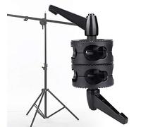 V BESTLIFE Clip del Soporte del Reflector, Soporte de Soporte de Reflector de Doble Rueda Adaptador de Soporte de luz del Rotor