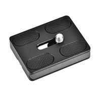 V BESTLIFE - Placa de liberación rápida de aleación de Aluminio con Tornillo de Montaje de 1/4 Pulgadas para cámara réflex Arca Benro monopié, trípode, rótula, Color Negro