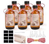 V·Colokishi Paquete de 6 botellas de vidrio ámbar de 4 onzas