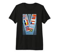 'V' de la Victoria en Banderas aliadas (1942-1945) Camiseta Premium